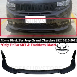Kits divisores de labios de parachoques delantero negro mate para Jeep Grand Cherokee SRT 2017-2021 - Imagen 1 de 7