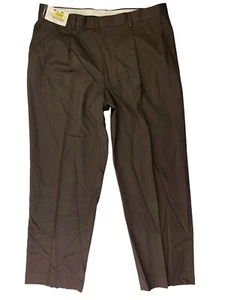 Murano 38x30 Men's Brown Torino Pleated Wool Blend Dress Pants Office - Picture 1 of 12