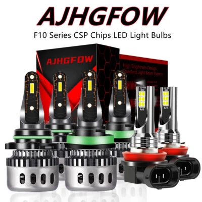 For Ford Ranger XL XLT Cab Pickup 2.3L 2019-2022 LED Headlight + Fog Light Bulbs - Image 1 of 4