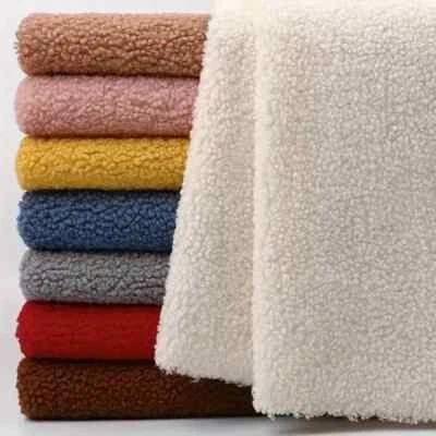 Sherpa Teddy Stoff Fleece super weich zottelig Lammwolle kuschelig flauschig Material UK - Bild 1 von 4