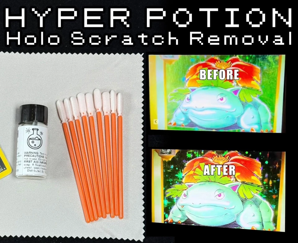 HYPER POTION 🧪 Pokemon Card Holo Scratch Reducing Cream ✨ Works for Grading! - Image 1 of 4