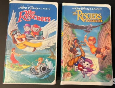 The Rescuers & Rescuers down Under VHS Black Label Classics New 1992 - Image 1 of 2