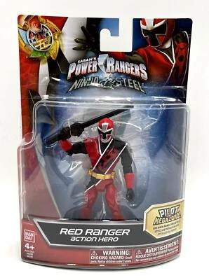 Figura Power Rangers Ninja Steel Red Ranger 43701 Brody Romero Foto 1 de 4