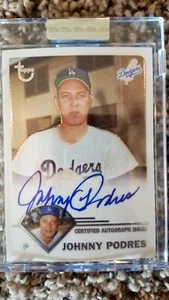 Dodgers Johnny Podres 2003 Topps Certified Autograph Issue Card- Topps Slabbed - Picture 1 of 3
