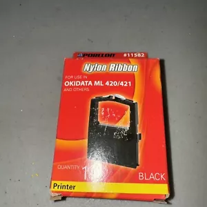 Nylon Ribbon Okidata ML 420 421 490 491 #11582 Porelon Printer - Picture 1 of 3