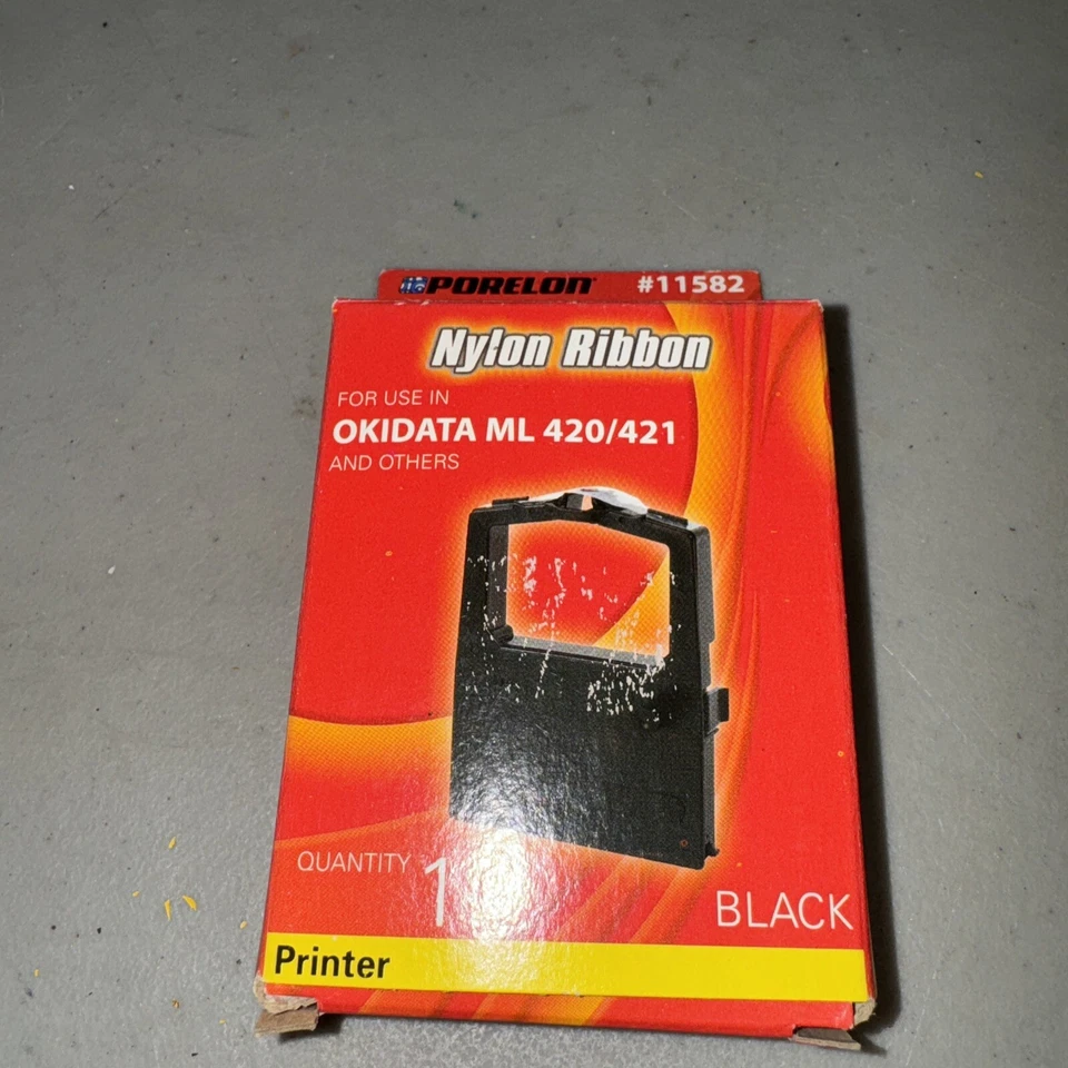 Nylon Ribbon Okidata ML 420 421 490 491 #11582 Porelon Printer - Image 1 of 3