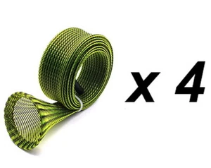 Lot 4 Baitcasting Fishing Rod Sleeves Rod Covers Jacket Pole Sock Tube Protector - Picture 1 of 23