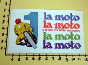 LA MOTO IL MENSILE PER TUTTI I MOTOCICLISTI ADESIVO STICKER VINTAGE NEW ORIGINAL - Imagen 1 de 1