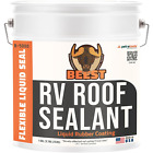 RV Roof Sealant White Liquid Rubber Coating Flexible Camper Roof Sealant 1 Gal.