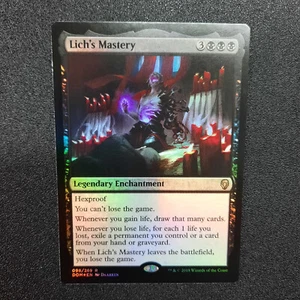 Magic the Gathering, Lich's Mastery, Dominaria, Foil, Enchantment, English, LP - Picture 1 of 14