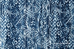 5 Yard Hand Block Print Handmade Cotton Indian Natural Indigo Printed Fabric - Picture 1 of 6