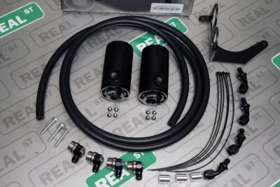 Kit de lata de captura doble radio CCV bloqueo de fluido negro para Nissan GT-R R35 09+ VR38DETT Foto 1 de 4