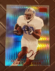 1998 SkyBox Premium Star Rubies #176 Chris Warren Dallas Cowboys /50 RARE SP