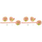  2 Sets Kleine Blumenohrringe Baby-Haarspangen Für Mädchen Frauen Im Trend