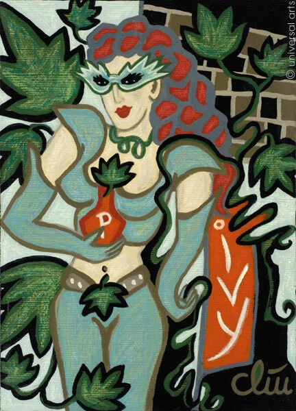 JACQUELINE DITT - Poison Ivy A4 DRUCK n.Gemälde Frau Girl Efeu - Bild 1 von 3