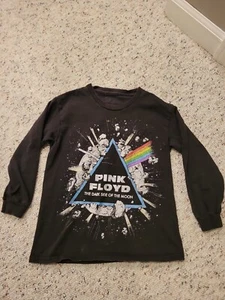 PINK FLOYD Kids size 8 Shirt Psychedelic Rock Dark Side Moon Long Sleeve Tee - Picture 1 of 7