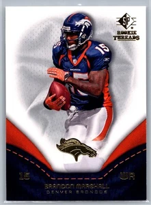 2008 UD SP ROOKIE THREADS FOOTBALL 29 BRANDON MARSHALL BRANCOS - Picture 1 of 2