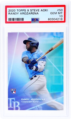 2020 Topps X Steve Aoki Randy Arozarena #50 PSA 10 - Image 1 of 2