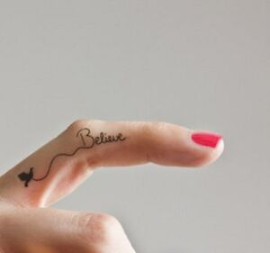 6 tatouages ​​temporaires - I Believe - tatouage doigt poignet, cou ou cheville tatouages ​​