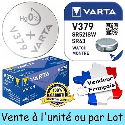 VARTA - Pile Bouton Pour Montre : V379 SR63 SR521SW Oxyde D'Argent 1,55V 14 MAh • 1.96€
