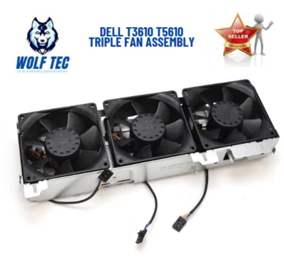 LOT10- DELL T3610 T5610 T7810 T5810 TRIPLE FAN ASSEMBLY AMC03 6YVJR MW96M 904DP - Image 1 of 4