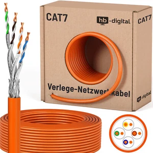 Cat7 Netzwerkkabel Verlegekabel Kabel Installationskabel LSZH Halogenfrei 25m - Afbeelding 1 van 6