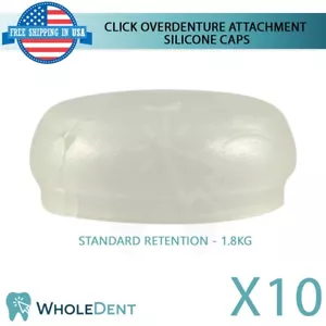 10x Tapa de silicona estándar Click Sobredentadura Pilar dental - Imagen 1 de 3