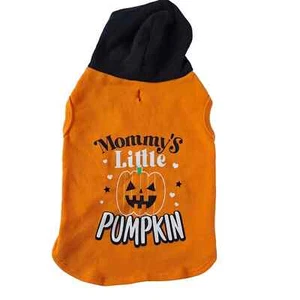 Halloween Lebendiges Leben Mamas kleiner Kürbis Hund Kostüm Hoodie Größe M 20-50LB - Bild 1 von 7