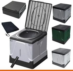 Camping Toilet, Composting Toilet with Biodegradable Bags, Large, Gray - Picture 1 of 7
