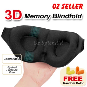 Travel Sleep Eye Mask Soft Sleeping Blindfold 3D Memory Foam Padded Shade Cover - Picture 1 of 7