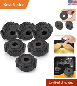 Professional 6PCS Black Plastic Cymbal Nuts - Easy-to-Use Quick Set Design - Picture 1 of 9