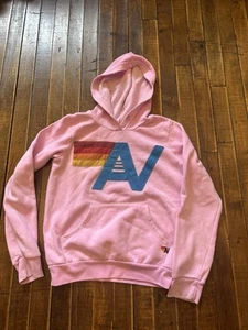 AVIATOR NATION Logo Pullover Hoodie Kids' Size 14 Pink AS IS check - Picture 1 of 6