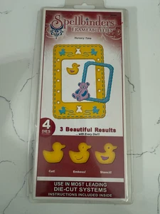Spellbinder Frameabilities Nursery Time 4 Die/3 Beautiful Result Bear Duck Frame - Picture 1 of 4