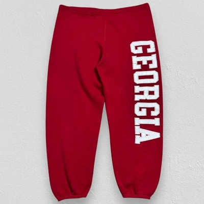 VTG 90s Men's Georgia Bulldogs Large Print Baggy Sweatpants Size XL Drawstring - Image 1 of 4