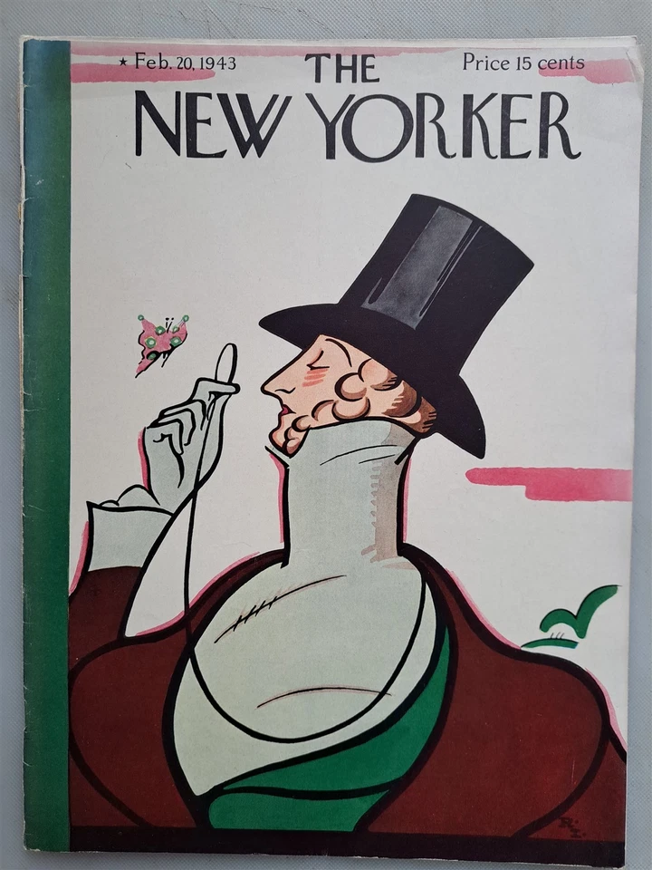 The New Yorker Magazine - February 20, 1943 Issue - Anniversary Cover - Image 1 of 1