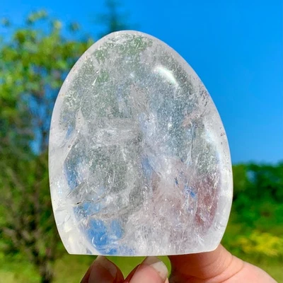 245G Natural Clear White Crystal Mineral Quartz Crystal Mineral Reiki Healing - Image 1 of 4