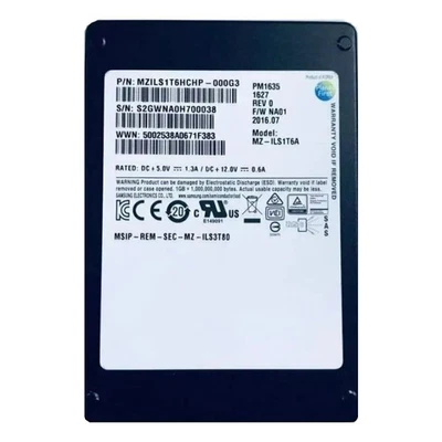 Samsung PM1635 1.6TB SSD SAS MZ-1LS1T6A MZ1LS1T6HCHP-000G3 Solid State Drive - Image 1 of 2
