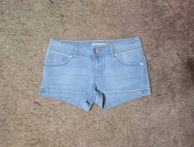 Pantalones cortos de jean Paris Blues para mujer talla 5 lavado claro tiro bajo Foto 1 de 4