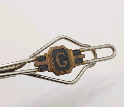Unusual Old Vintage English Gentleman's Accessory Tie Bar Clip - Letter G Motif  - Image 1 of 4