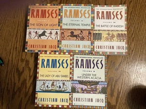 Lot of Christian Jacq RAMSES Volumes 1-5 Warner Trade Paperbacks - Picture 1 of 4