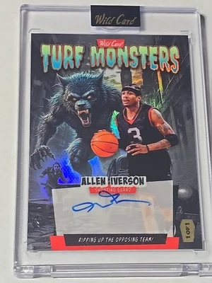 2025 Wild Card Allen Iverson Werewolf Turf Monsters 1/1 Auto - Image 1 of 4