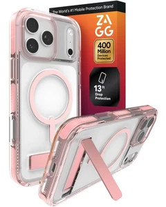 Funda a Presión ZAGG Santa Cruz con Pata de Cabra para iPhone 17 Pro Max - Sorbete Rosa... - Imagen 1 de 9