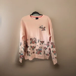Nuevo con etiquetas Caja Disney Almuerzo Marie Cat Aristocats Bordado Rosa Floral Cuello Redondo Talla Pequeña - Imagen 1 de 10