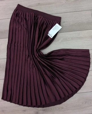 Saia midi plissada de cetim Lululemon granada tamanho XL LW8ALES NOVA COM ETIQUETAS - Imagem 1 de 4