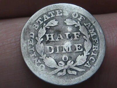 Media moneda de diez centavos O Seated Liberty 1859 - Nueva Orleans, sobre buenos detalles Foto 1 de 2