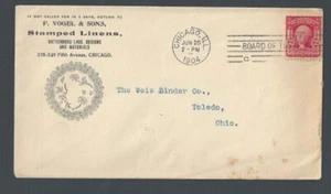 1904 Chicago IL F Vogel & Sons Makes Stamped Linens & Lace Designs Etc - Picture 1 of 1