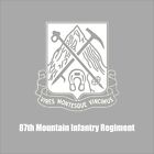 US Army 87th Mountain Infantry Regiment Military 1 Color Window Wall Vinyl Decal