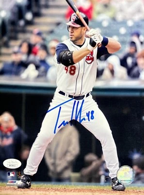 Foto firmada por Travis Hafner 8x10 Cleveland Indians JSA AW26612 Foto 1 de 2