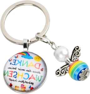 Schutzengel Schlüsselanhänger mit Anhänger Abschiedsgeschenk Erzieherin Geschenk - Bild 1 von 7