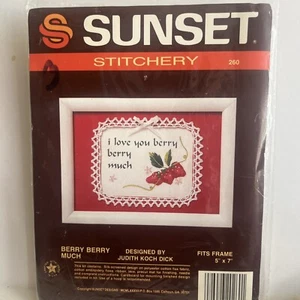 Sunset Stitchery Berth Berry Much  embroidery kit - Picture 1 of 4